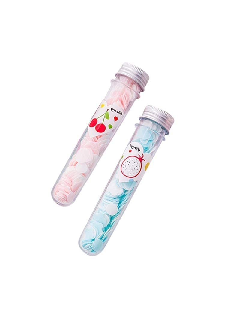 SKY MALL Travel Soap Sheets - 2 Pack Flower Design Tube Bottle, Soft & Gentle for Hand Washing, Perfect for Camping, Hiking & Airplane Trips