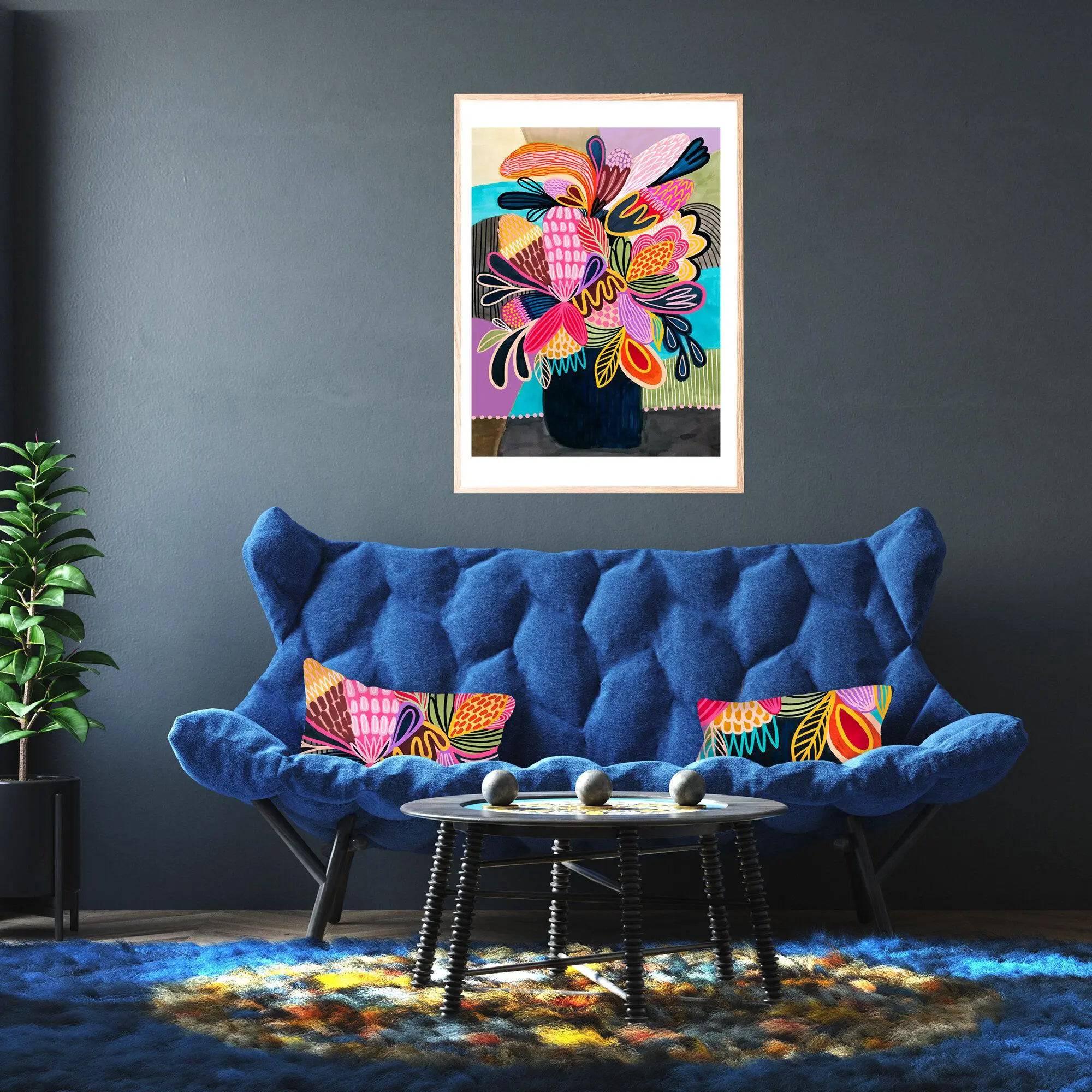 Vibrant Colour Pop Modern Wall Art Print - Contemporary Home Decor for Living Room, Bedroom & Office