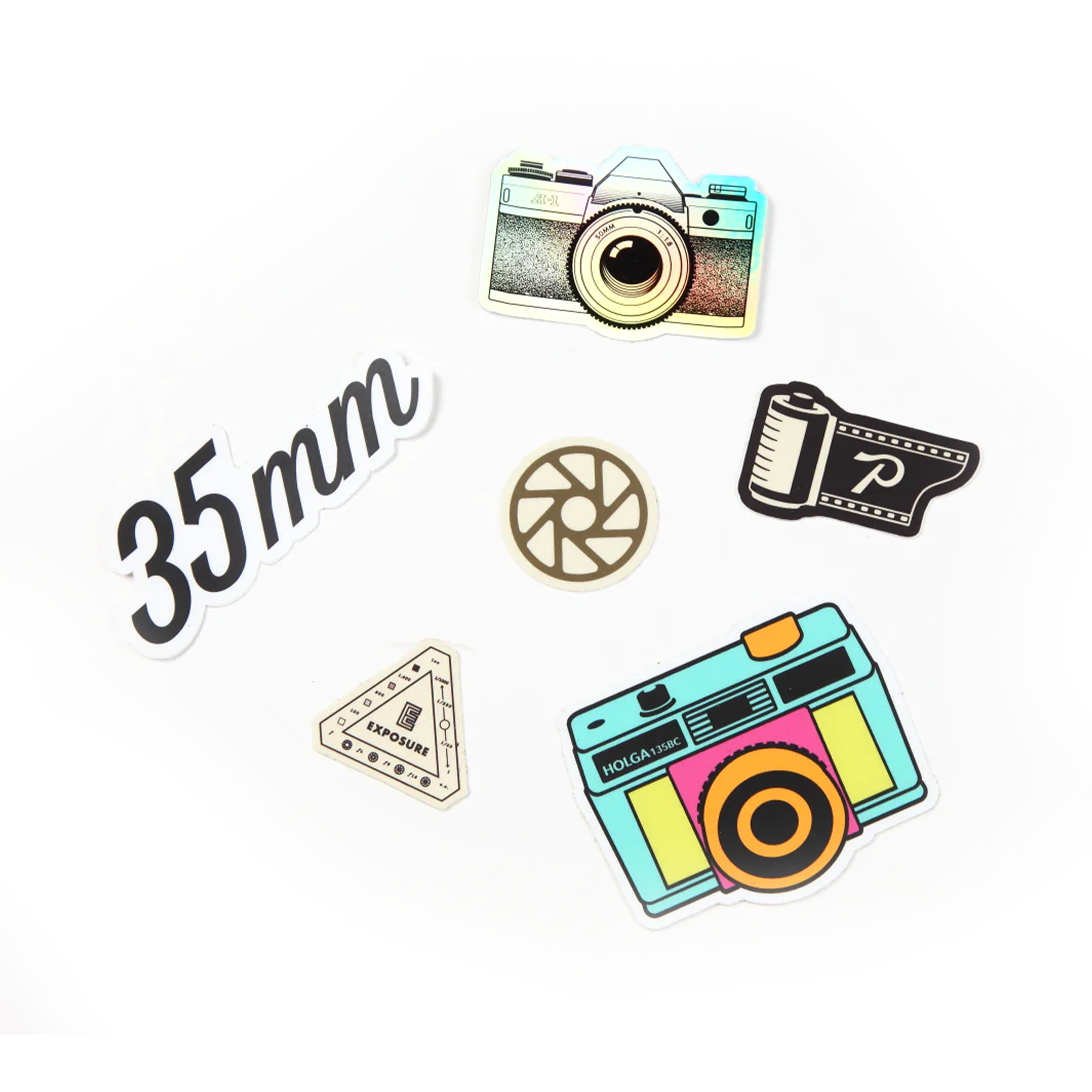 Film Lover's Sticker Pack - 5 Unique Vinyl Decals for Laptops, Water Bottles & Notebooks | Perfect for Movie Fans & Pop Culture Enthusiasts
