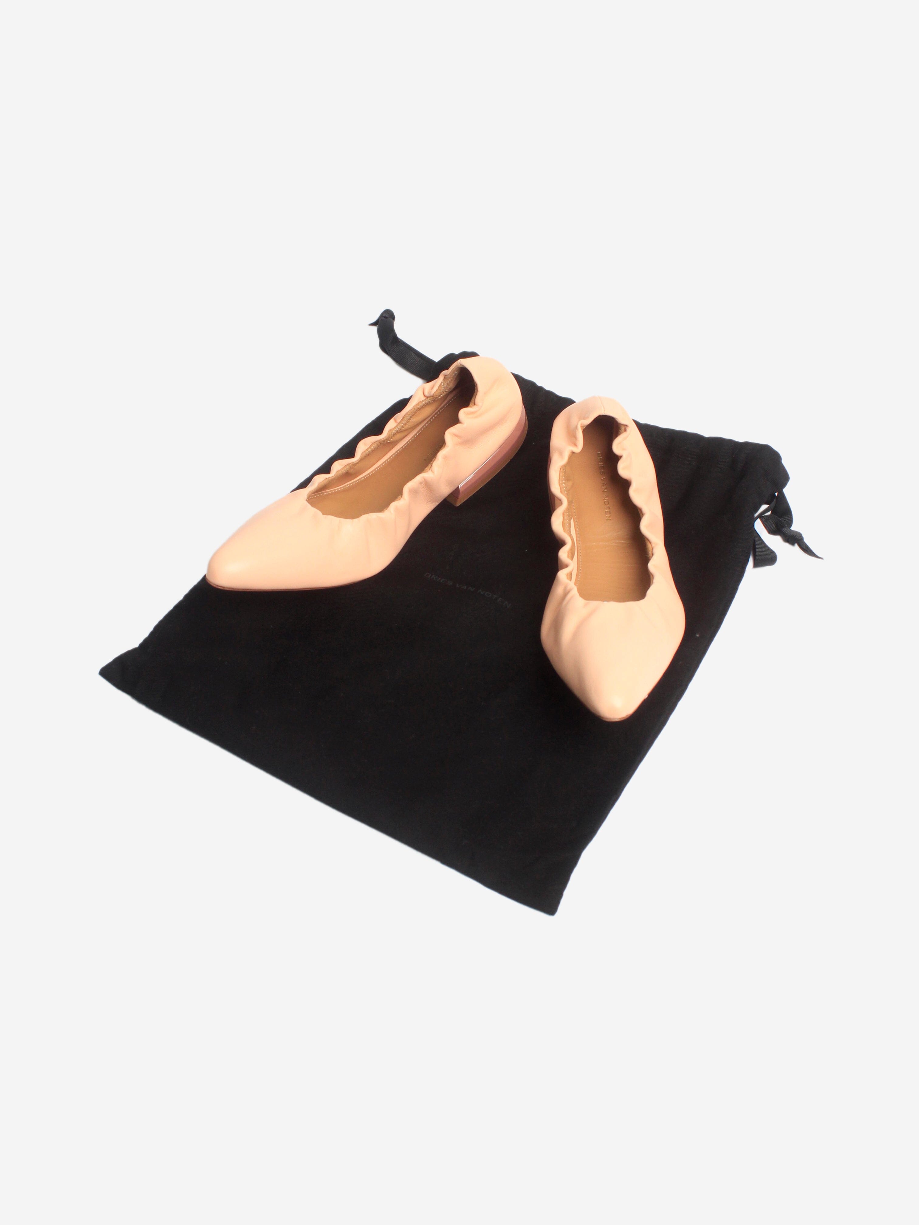 Elegant Blush Pink Leather Ballet Flats for Women - Size EU 37.5 (US 7.5) - Comfortable & Stylish for Work, Wedding & Casual Outfits