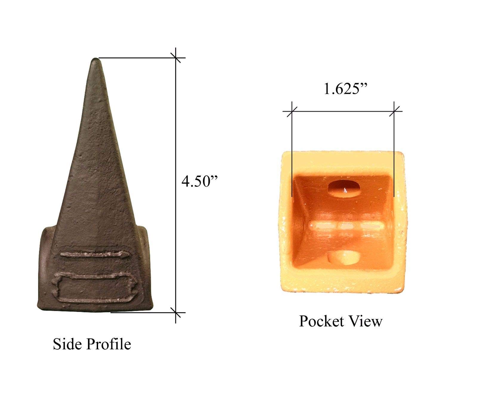 Bobcat Style Mini Excavator Bucket Teeth & Shank Kit (7107324, 7107319, 6737326) - Heavy Duty Bolt-On Bucket Attachments with Flex Pins & Hardware - Perfect for Digging, Trenching & Construction Projects