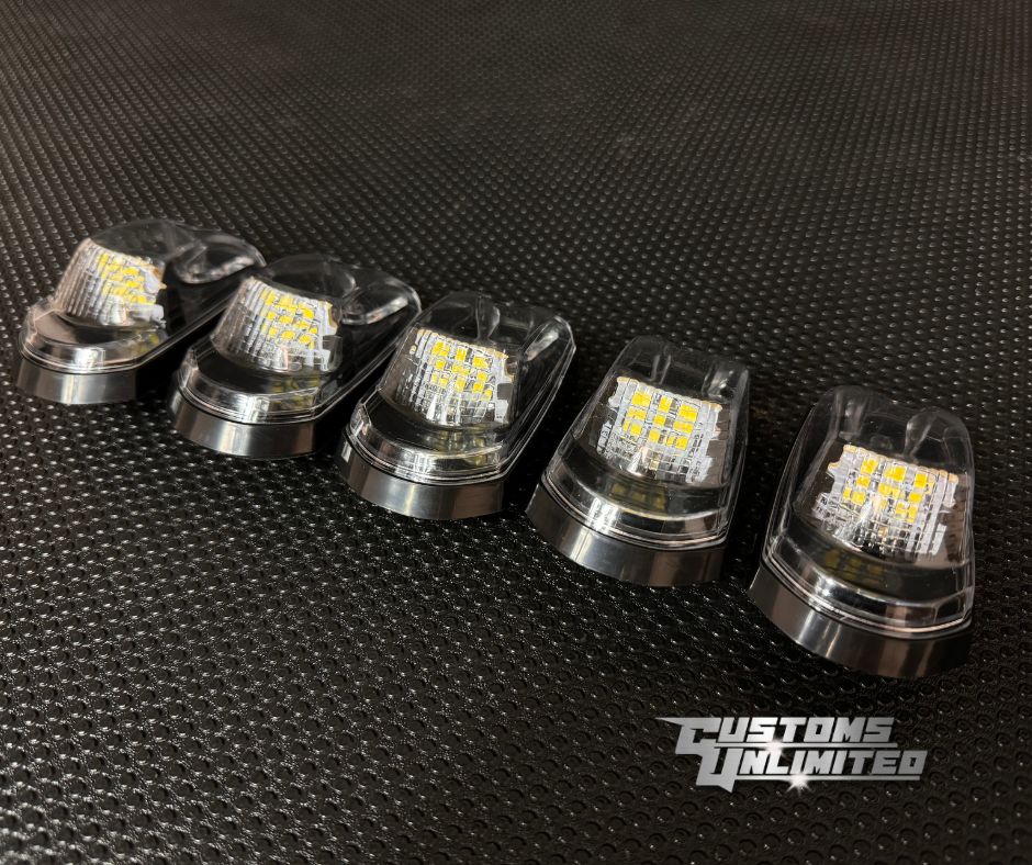 2017-2022 Ford Super Duty Cab Roof LED Lights - Amber Clear Lens for F250 F350 F450 - Off-Road Truck Accessories (Perfect for Night Driving & Work Sites)