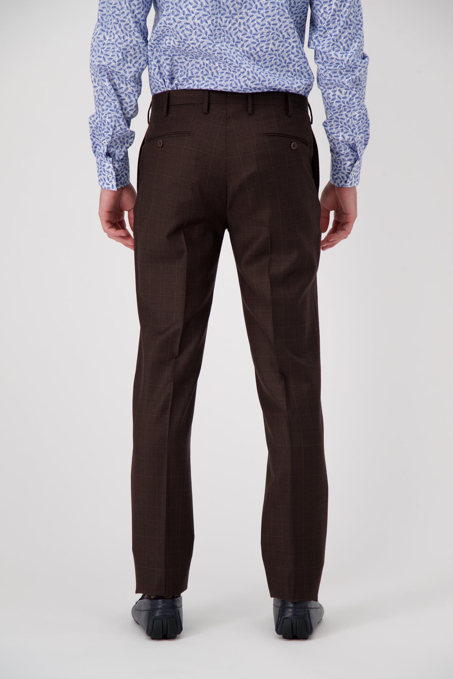 Premium Incotex Brown Dress Pants for Men - Classic Slim Fit Office & Business Casual Trousers - Perfect for Work, Weddings & Formal Events