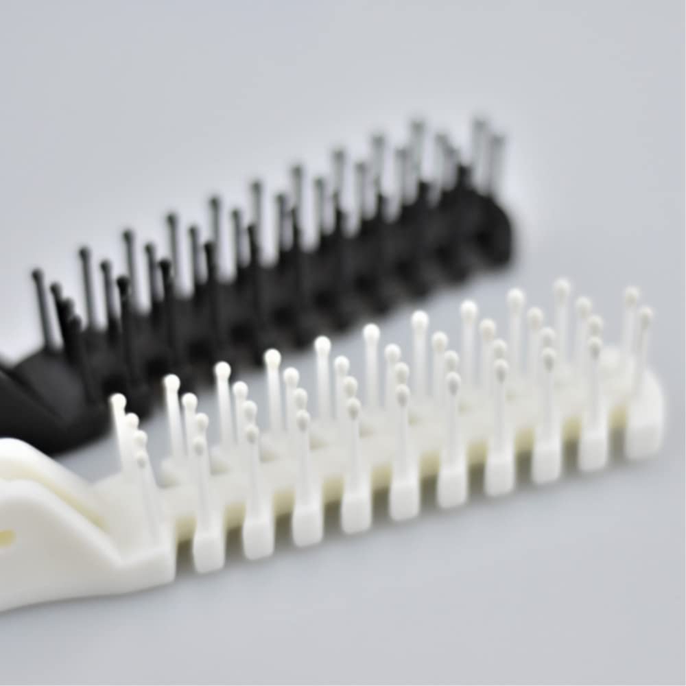 FZGLHQQ 4-Pack Folding Hair Brush Set - Portable Travel Hair Comb with Detangling & Anti-Static, Compact Collapsible Pocket Hairbrush (7.8 x 0.5 Inch) - Perfect for Travel, Gym, Office & On-the-Go Styling