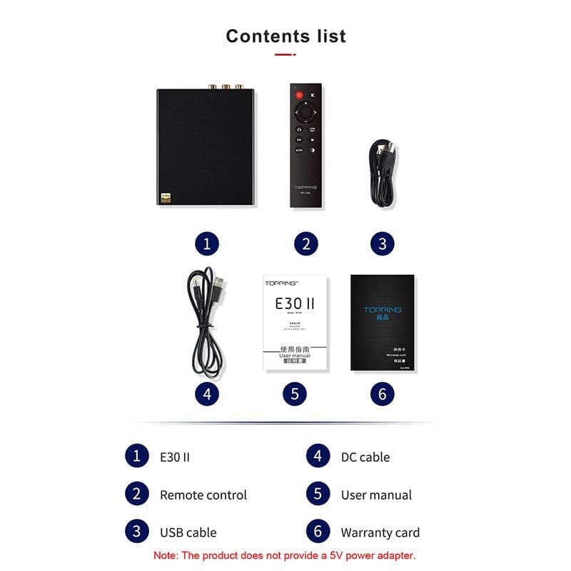 TOPPING E30 II AK4493S DAC Hi-Res Audio Decoder with Remote Control - Perfect for Home Audio & Studio Recording