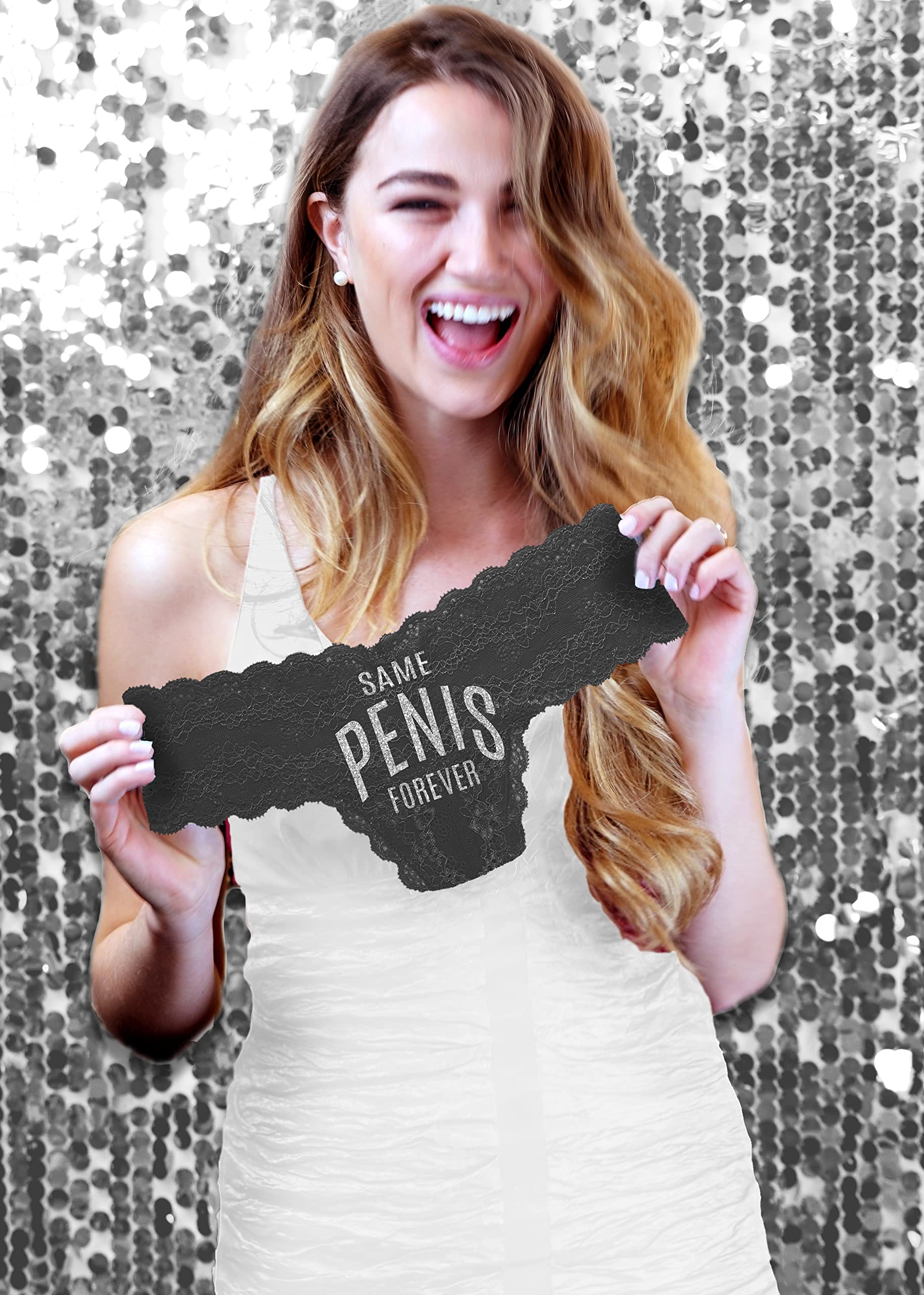Sparkling Rhinestone Bridal Panties - Funny Bachelorette Party Gifts for Bride - Sexy Lingerie Shower Present for Women - Perfect for Wedding Night & Bridal Showers