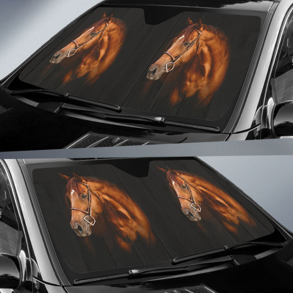 Premium Horse Print Car Sun Shades for UV Protection - Perfect Gift for Equestrian Lovers & Auto Accessories for Summer Driving