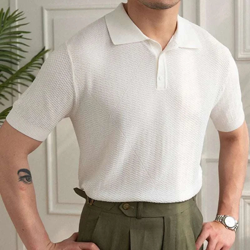 Men's Casual Polo Shirt - Breathable Cotton Short Sleeve Golf Shirt for Work & Weekend Wear | Comfortable Summer Top for Business Casual & Outdoor Activities