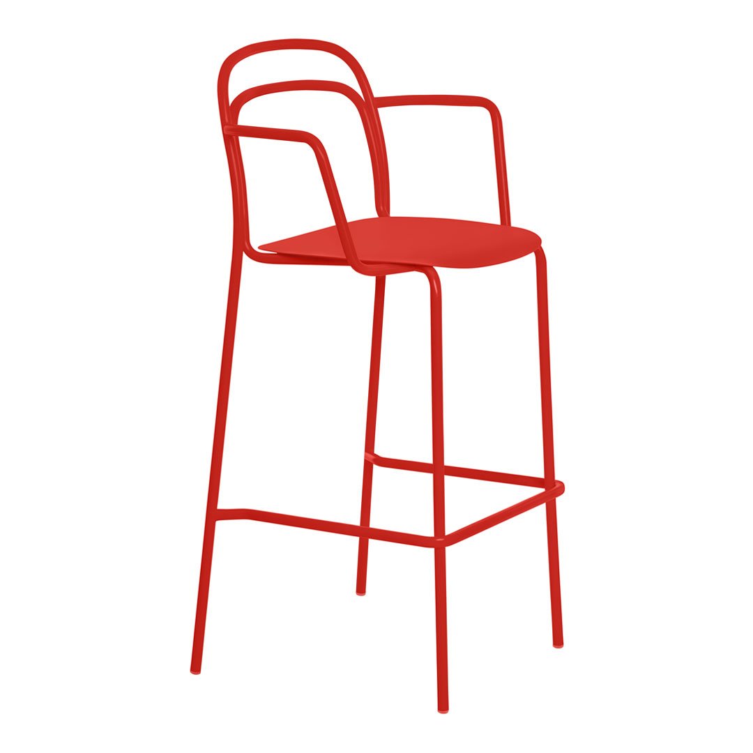 Catty Bar Stool with Arms - Adjustable Height Modern Kitchen Counter Stool with Backrest & Footrest - Perfect for Home Bar, Kitchen Island & Breakfast Nook