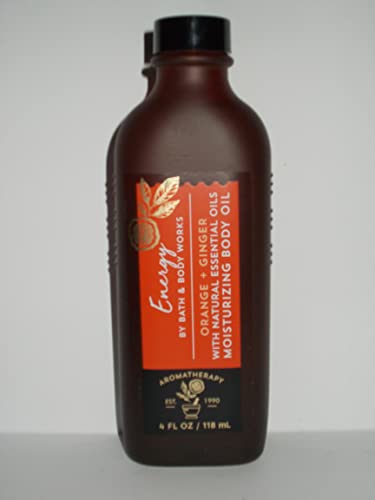 Bath & Body Works Aromatherapy Orange Ginger Moisturizing Body Oil - 4 fl oz for Relaxation & Stress Relief - Perfect for Massage, Spa & Self-Care Routines