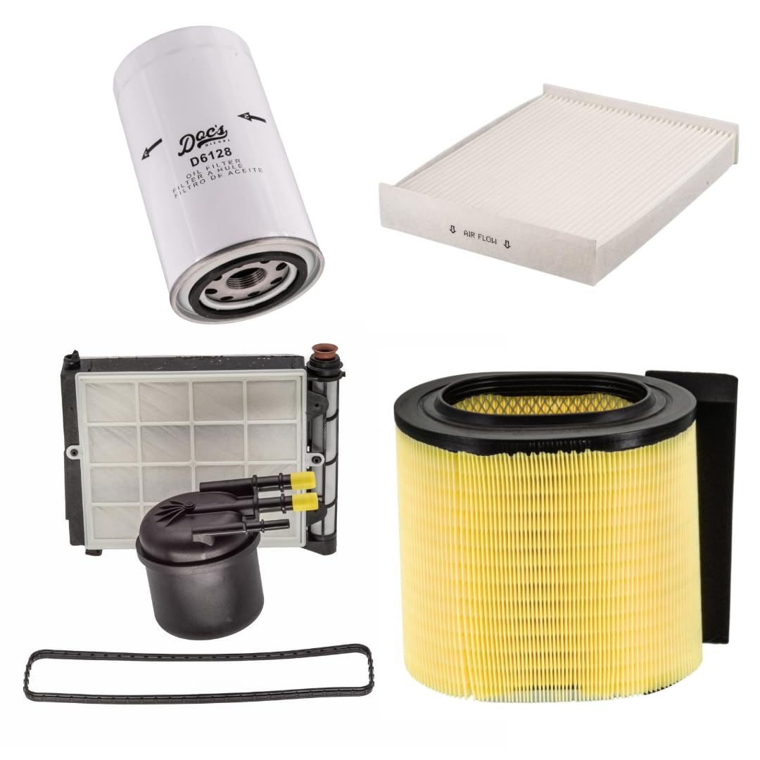 DOC'S 6.7L Powerstroke Diesel Fuel Filter Kit for Ford Trucks 2017-2019 - Compatible with F250 F350 F450 Super Duty - Improves Engine Performance & Fuel Efficiency