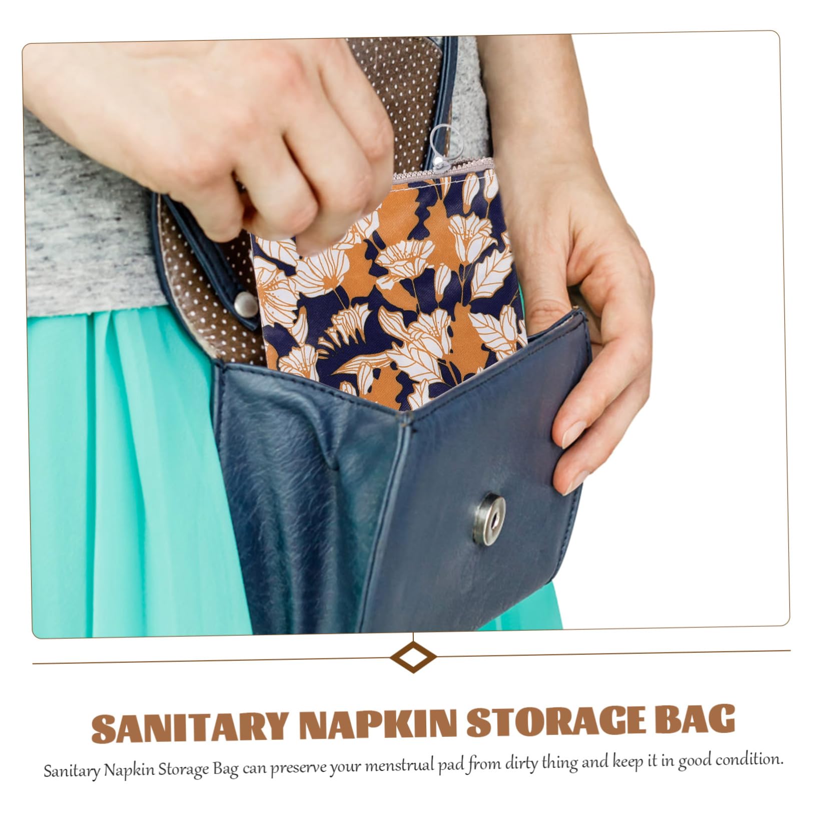 Lurrose Sanitary Napkin Storage Bags - 2 Pack Period Organizer for Hygiene & Cosmetics | Travel & Home Use