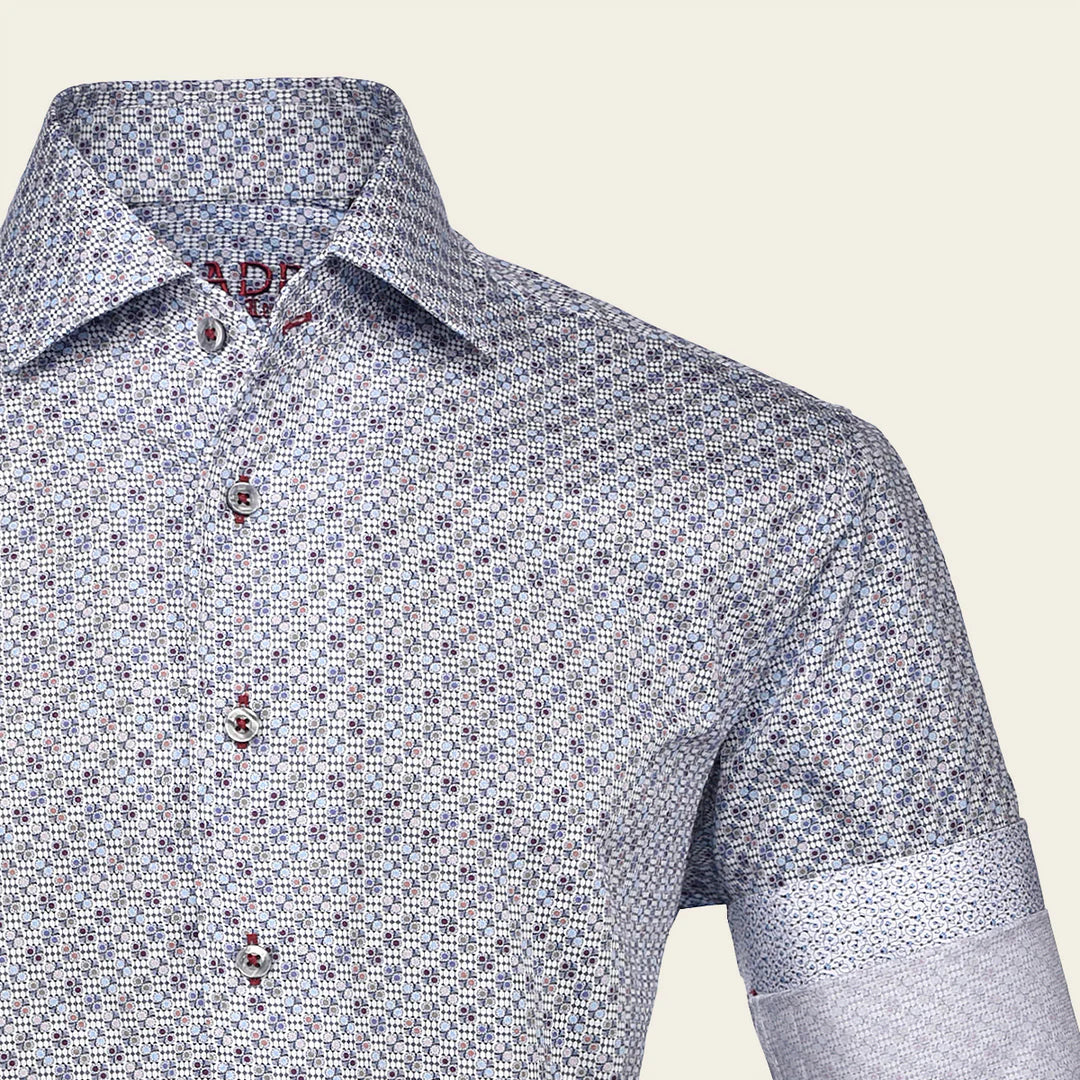 CMW842R Men's Casual Cotton Shirt - Stylish Multi-Pattern Button Down Shirt for Everyday Wear | Office, Travel & Outdoor Activities