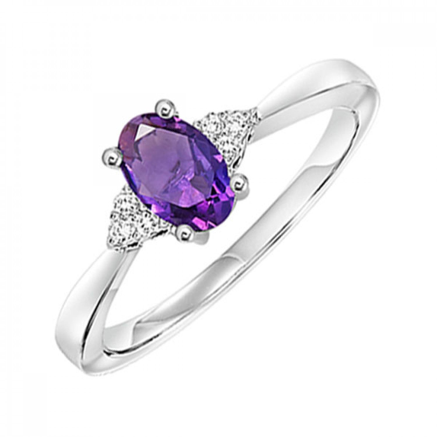 10KT White Gold Birthstone Ring for Women - Personalized Birth Month Jewelry Gift for Mom, Sister, Wife - Perfect for Birthdays, Anniversaries & Special Occasions