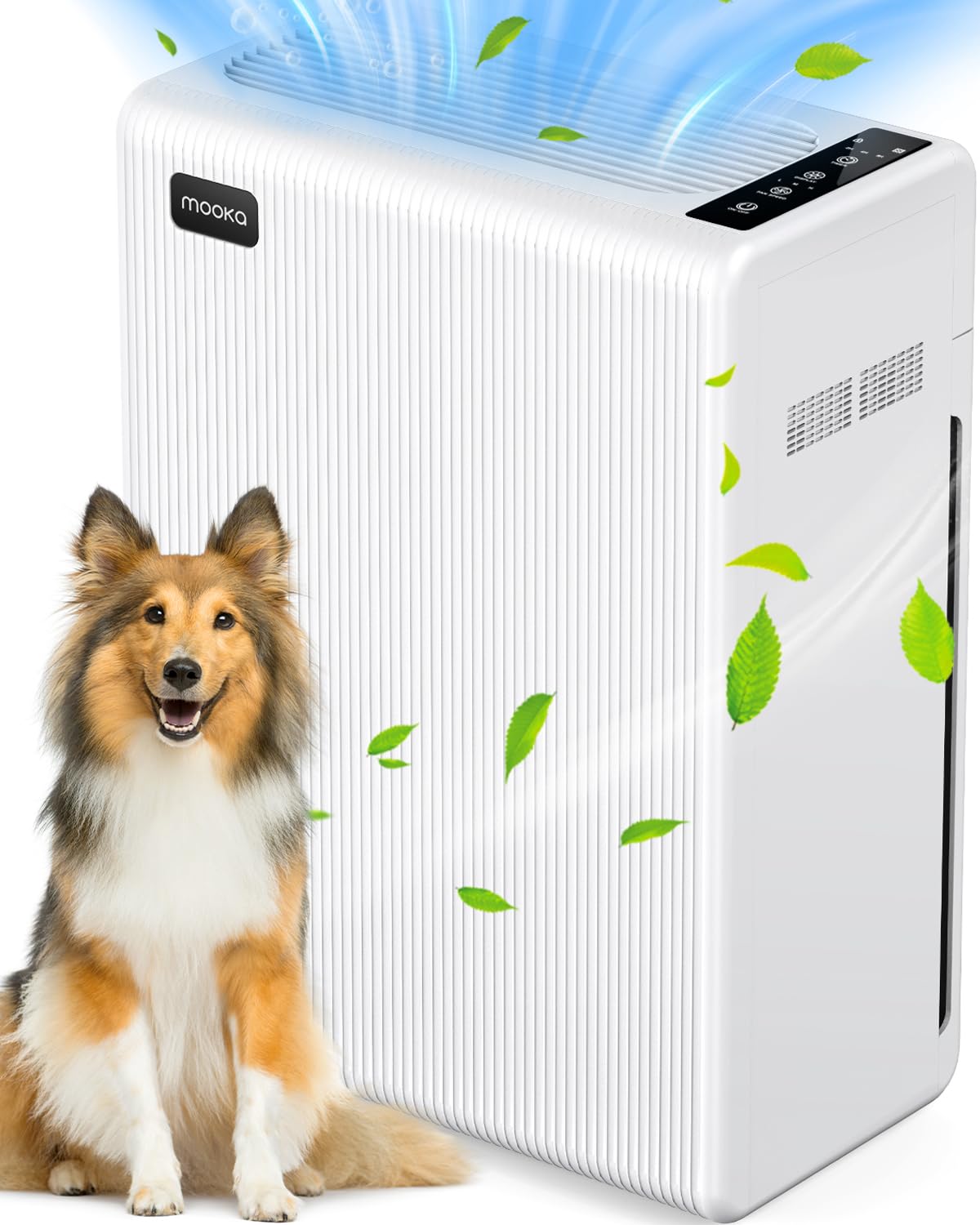 **E-300L White Air Purifier for Large Rooms up to 1740ft² - H13 True HEPA Filter for Pet Hair, Dander, Smoke, Pollen & Dust - Non-Ozone, Portable for Bedroom, Office & Living Room - Ideal for Allergy Relief & Cleaner Air**