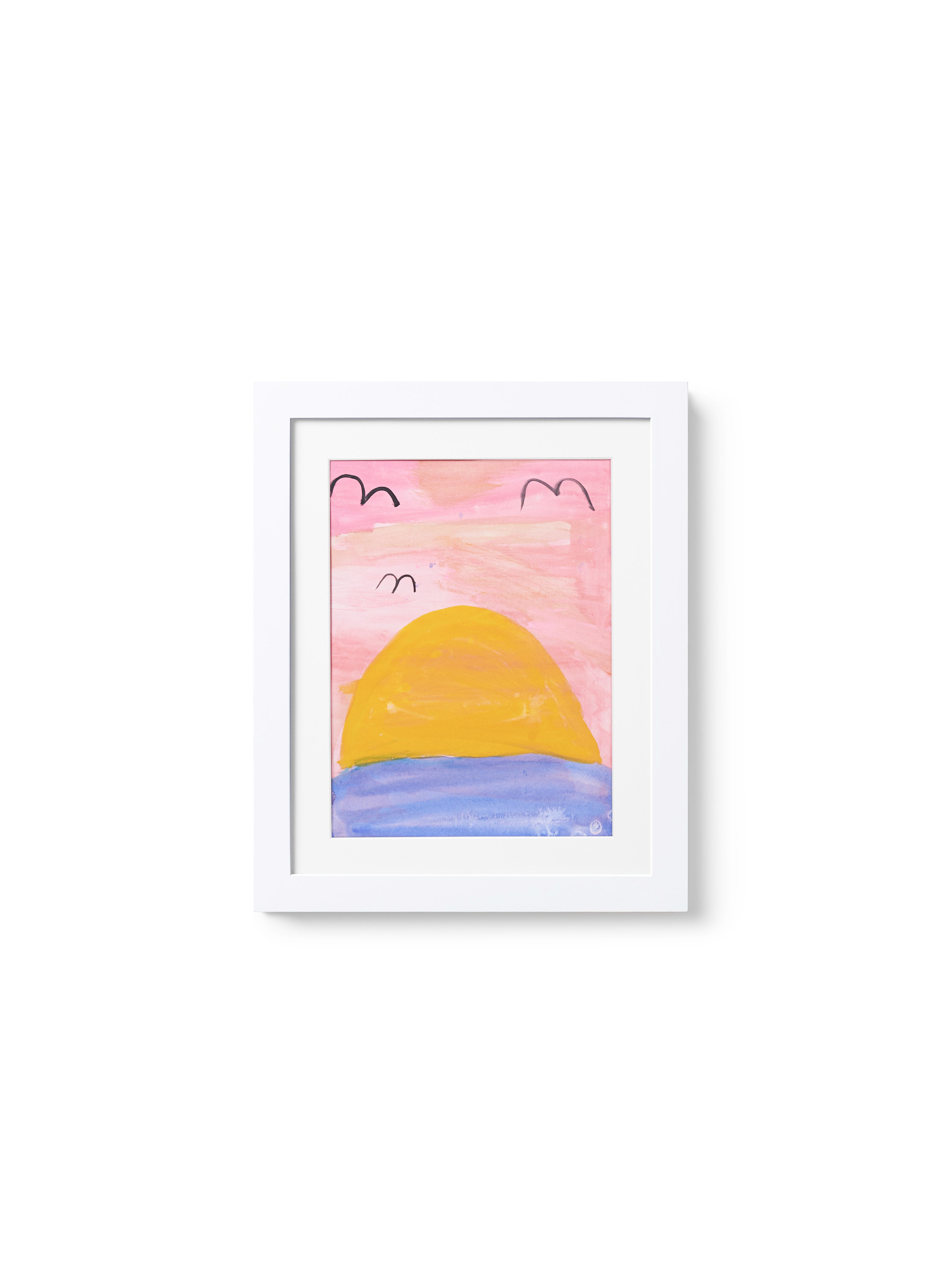 Premium White Solid Wood Kids Art Frame - 8.5x11 Inches (22x28 cm) - Perfect for Displaying Children's Drawings, School Projects & Nursery Decor
