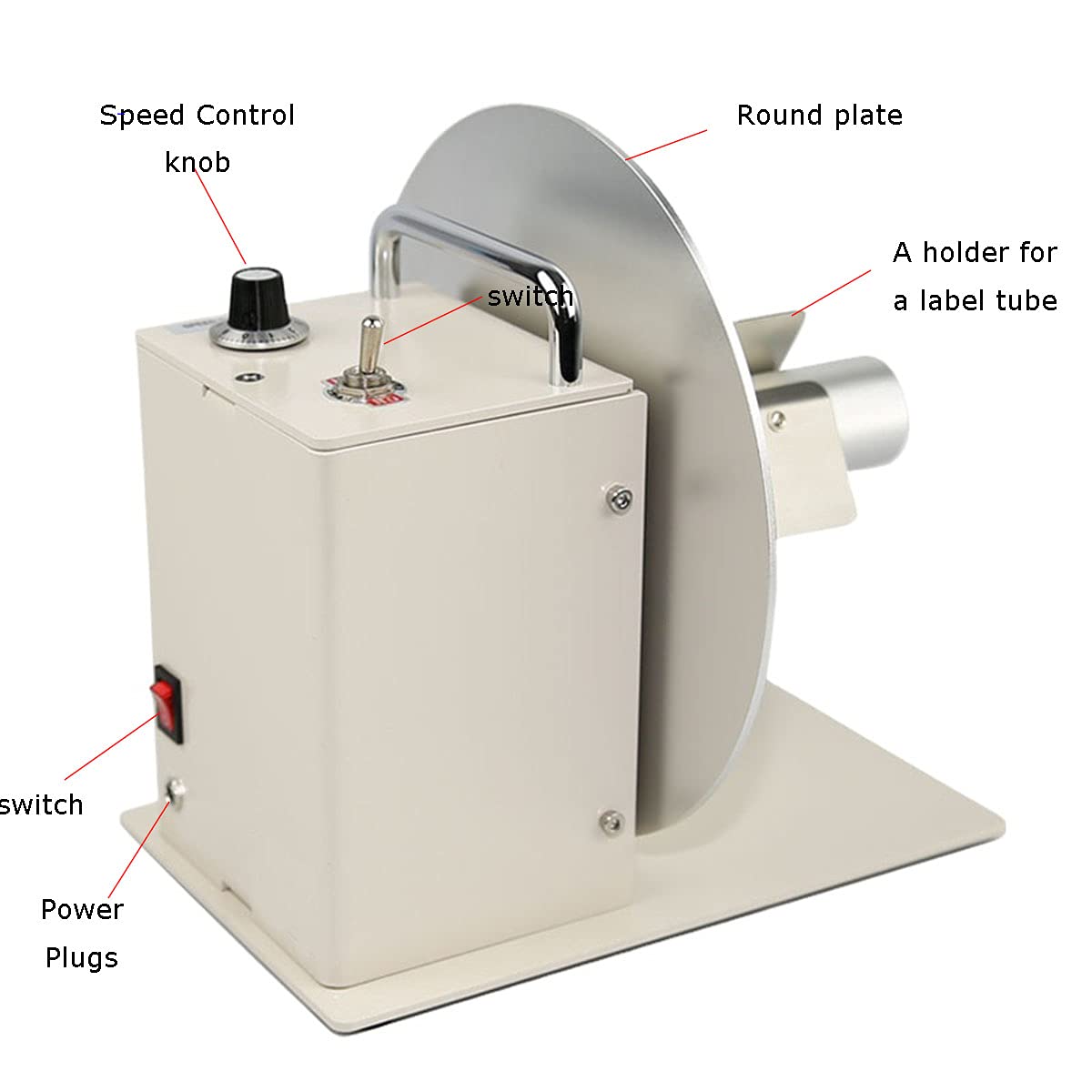 TECHTONGDA Automatic Electric Label Rewinder Machine with Speed Adjustment - 9
