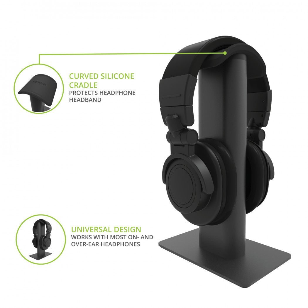 Premium H2 Headphone Stand - Durable Aluminum Holder for Gaming & Studio Headsets - Perfect for Desk, Office & Home Organization