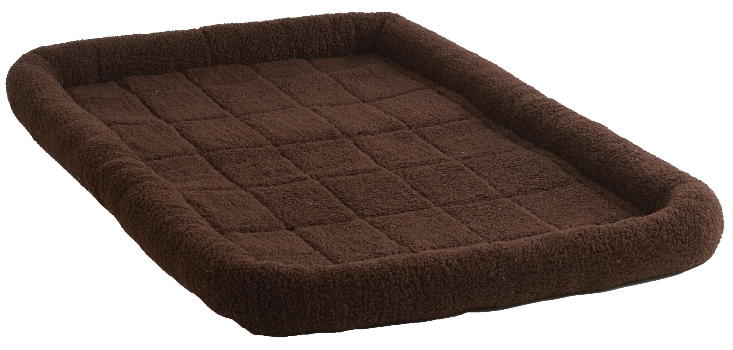 Pet Lodge® Fleece Pet Bed - Soft & Machine Washable Dog Crate Pad for Large Dogs, Chocolate Brown - Perfect for Crates, Kennels & Home Use