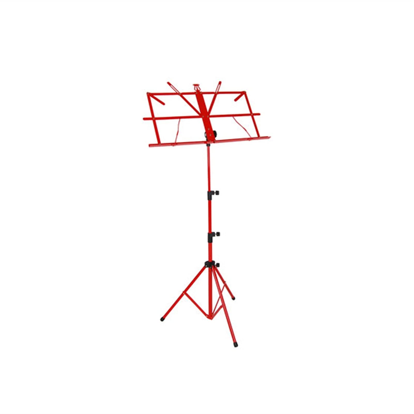 Universal Music Stand - Adjustable Folding Sheet Music Holder for Guitar, Violin, Erhu - Portable & Lightweight for Indoor/Outdoor Practice, Performances & Music Lessons (Red)