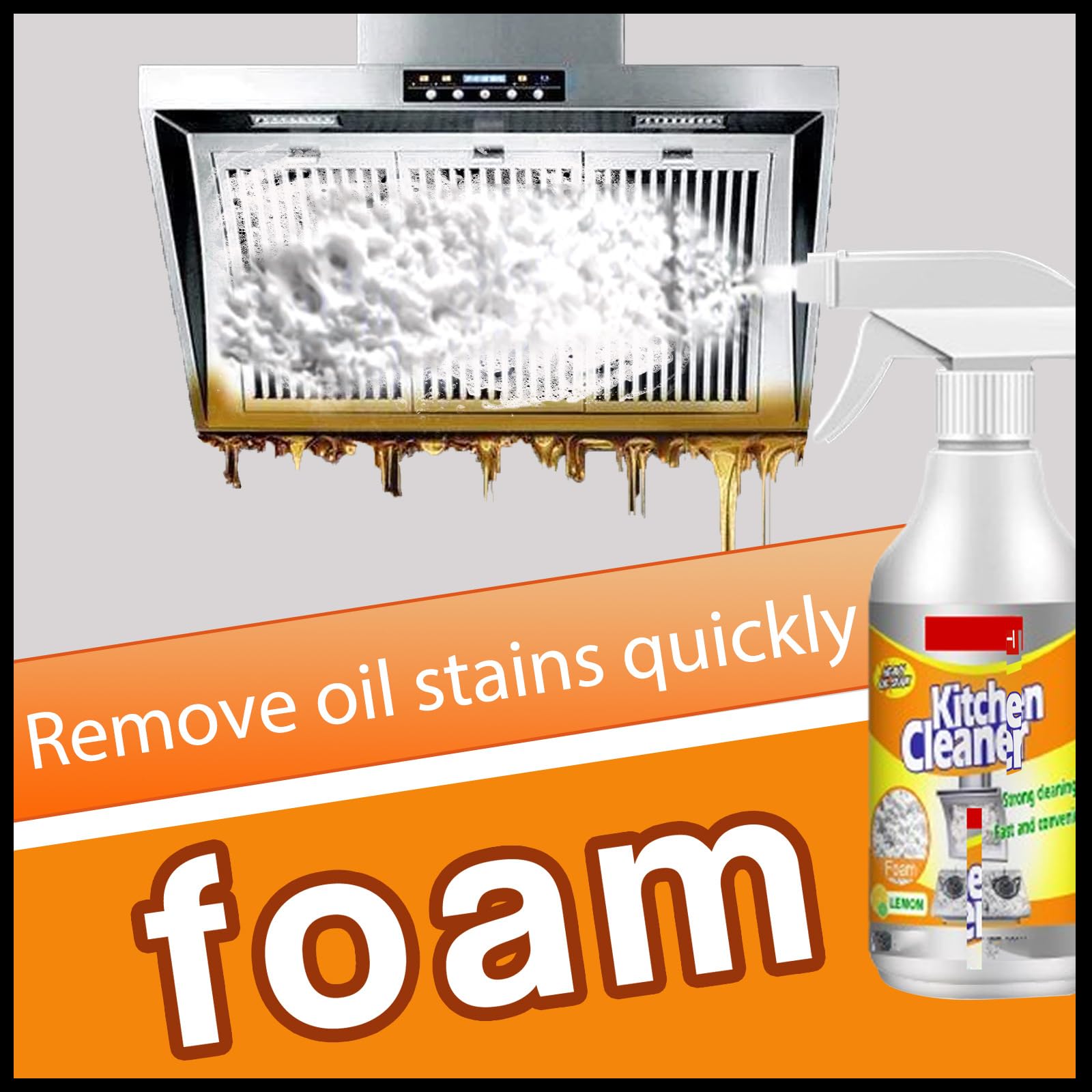 **Powerful Kitchen Spray Cleaner for Oil Stains - Heavy Duty Pan & Pot Bottom Cleaner - Degreaser for Stovetops, Ovens & Cookware (2-Pack) - Perfect for Deep Cleaning Burnt-On Grease & Food Residue**