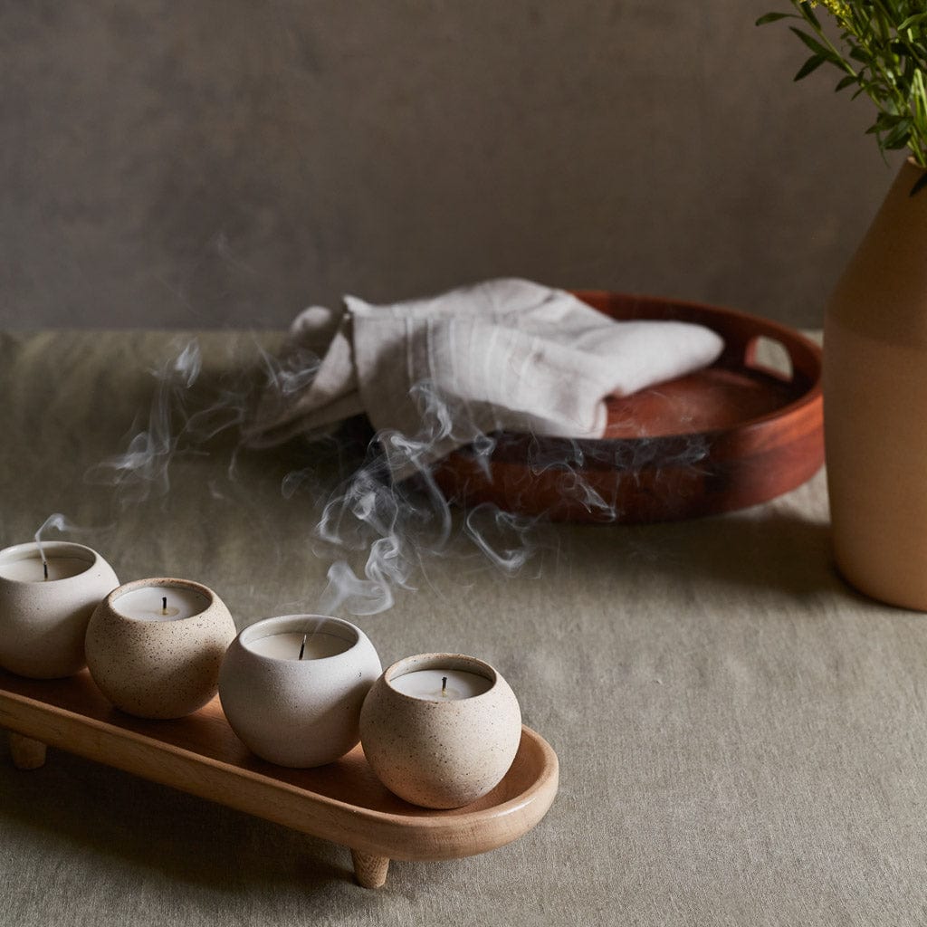 Camino Scented Candle with Decorative Tray Set - Aromatherapy Home Decor for Living Room, Bedroom & Bathroom Relaxation