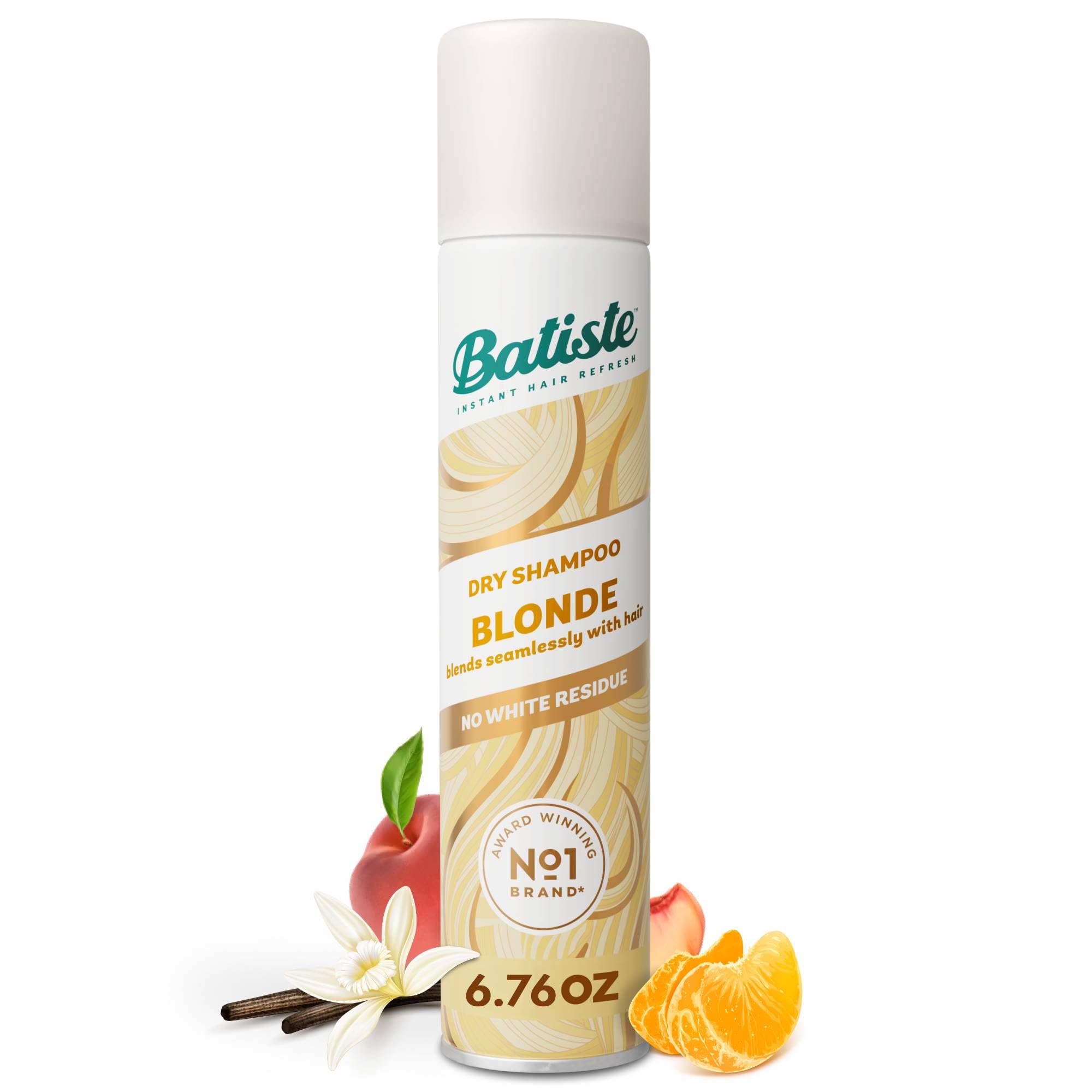 Batiste Dry Shampoo for Blonde Hair - 6.35oz Volumizing & Refreshing Spray - Travel Size, Oil Absorbing & Instant Hair Refresh - Perfect for Busy Mornings, Gym Sessions & On-The-Go Touch Ups (Packaging May Vary)