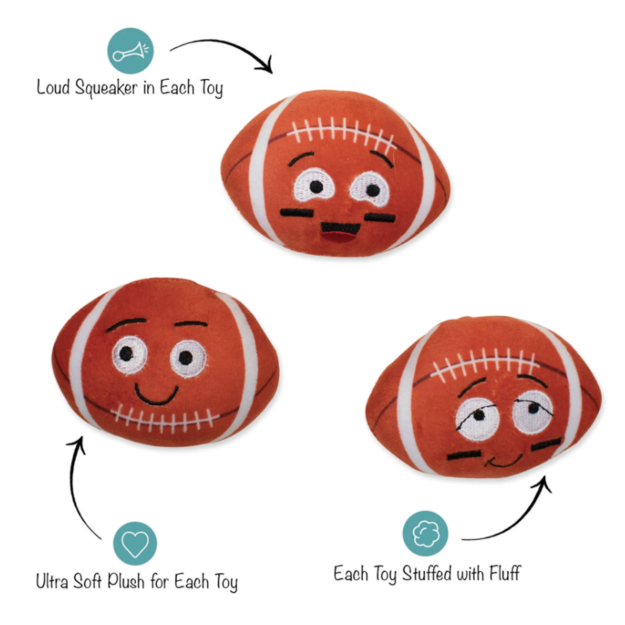 Durable Brown Fringe Mini Football Dog Toys - Chew-Resistant Puppy Play Toy for Small & Medium Dogs - Perfect for Fetch, Training & Indoor/Outdoor Play