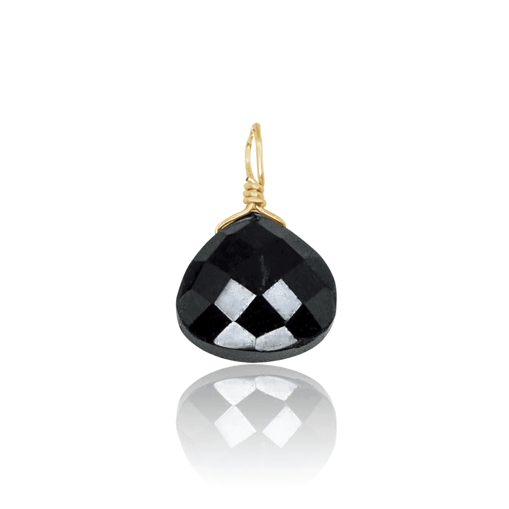 Tiny Black Onyx Teardrop Gemstone Pendant Necklace - Elegant Dainty Jewelry for Women, Perfect for Everyday Wear, Gift Giving & Special Occasions