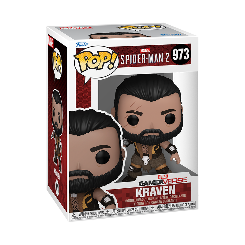 Kraven the Hunter Funko Pop! Vinyl Figure #973 - Marvel Comics Collectible with Protector Case - Perfect for Display, Gifts, and Marvel Fans