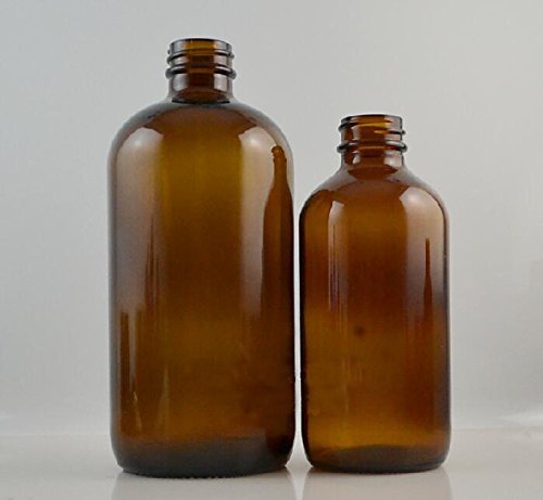 Amber Glass Refillable Bottle with Black Pump for Lotion, Soap, Essential Oils - 250ml | Perfect for Aromatherapy, DIY, Kitchen & Bathroom Organization