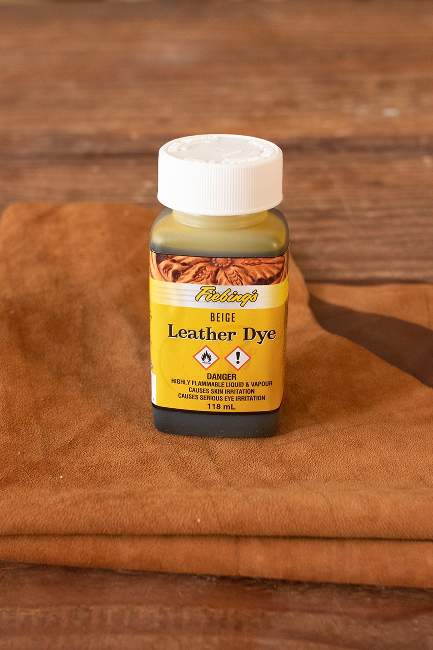 Fiebing's Leather Dye 118ml (4oz) - Premium Beige Leather Colorant for Shoes, Bags & Furniture | Professional Leather Repair & Restoration Kit