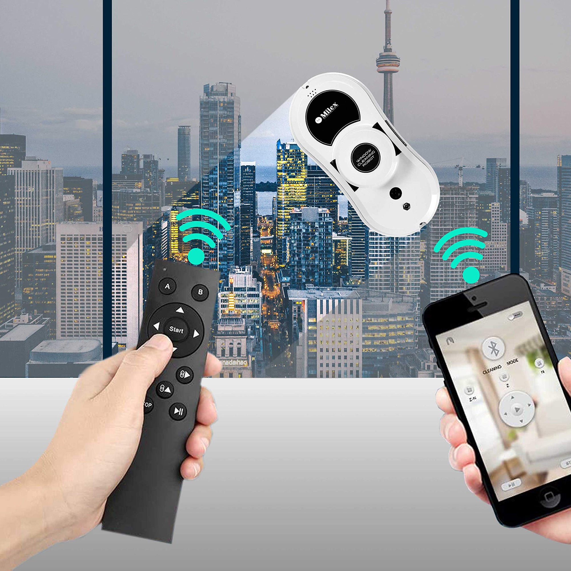 Automatic Window Cleaning Robot - Smart AI-Powered Glass Cleaner for Home & Office - Effortless Streak-Free Shine - Perfect for High-Rise Buildings & Hard-to-Reach Windows