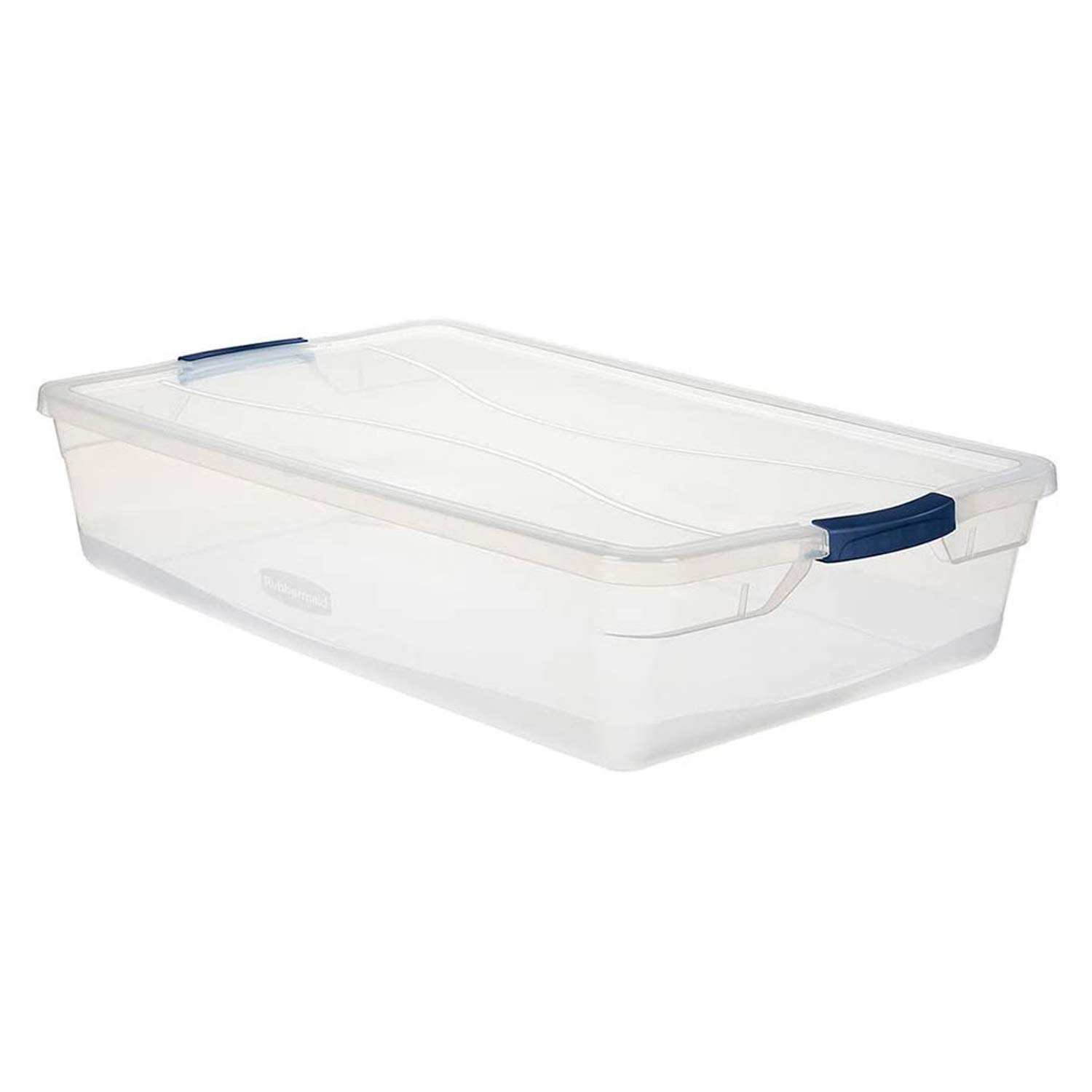Rubbermaid Cleverstore Clear 41 QT (6-Pack) Stackable Plastic Storage Containers with Durable Latching Lids - Perfect for Pantry Organization, Kitchen Storage & Home Clutter Control