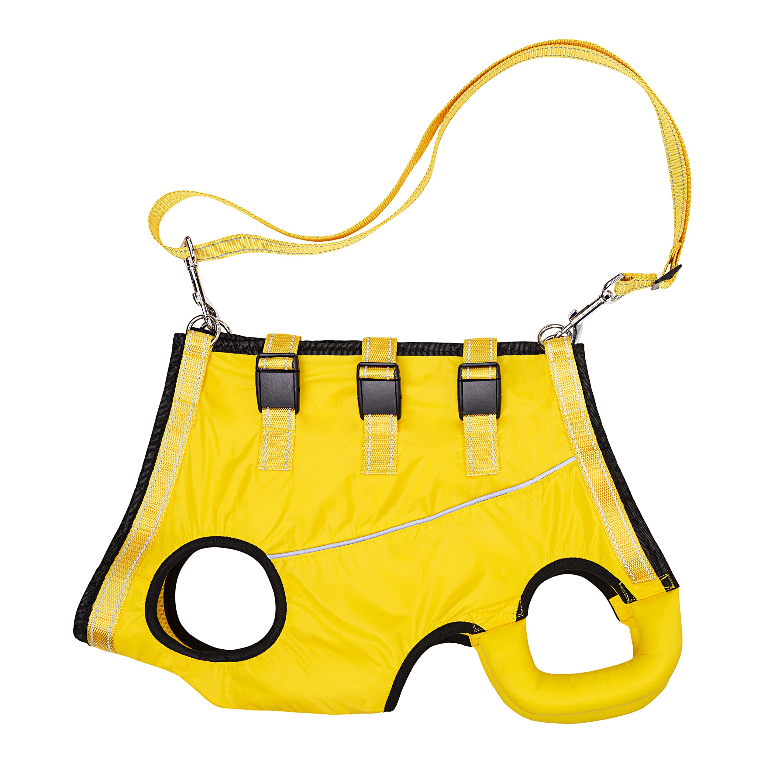 Dog Lift Harness - Full Body Support & Recovery Sling Vest for Senior, Injured & Disabled Dogs - Helps with Arthritis, Hip Dysplasia & Mobility Issues - Small Size in Yellow - Perfect for Post-Surgery Care & Daily Walks