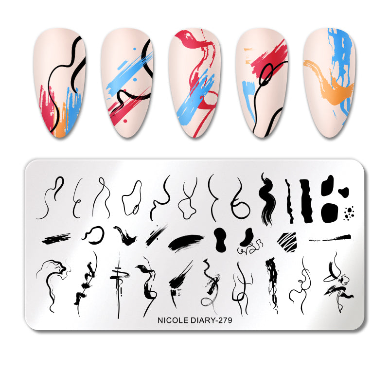 Nicole Diary Nail Stamping Plates - Professional Nail Art Design Kit for DIY Manicures at Home, Salon & Party Use