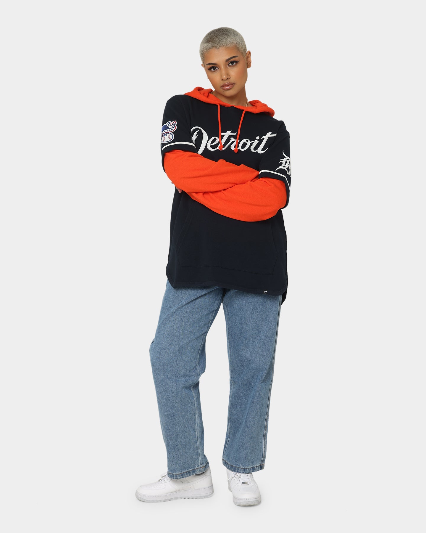 47 Brand Detroit Tigers Shortstop Hoodie - Navy Blue Pullover for Men & Women | Cozy Fall & Winter Wear for Baseball Fans & Casual Outfits