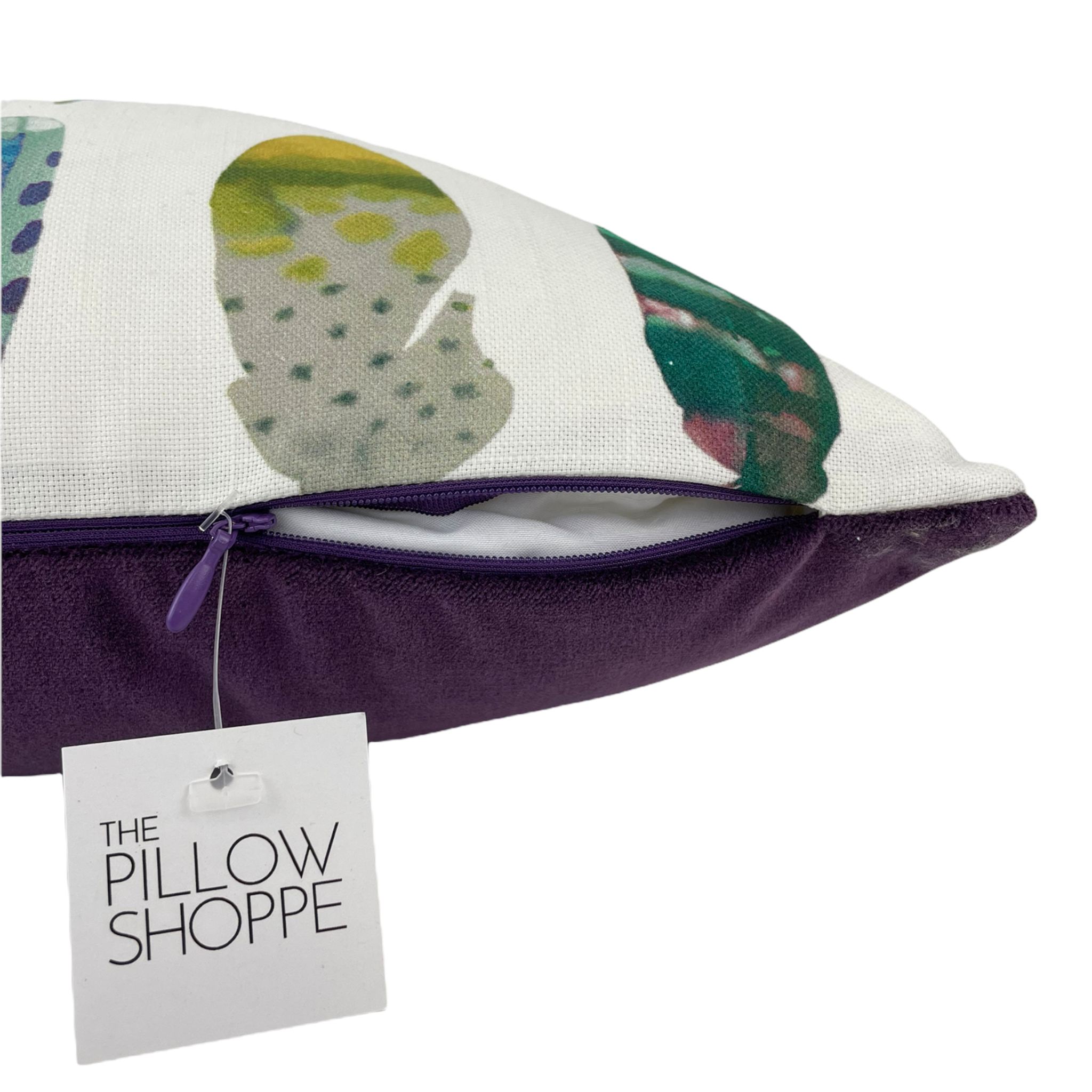 Fantail Spectrum Velvet Back Throw Pillow 17x17 - Soft Decorative Cushion for Sofa, Bed & Home Decor