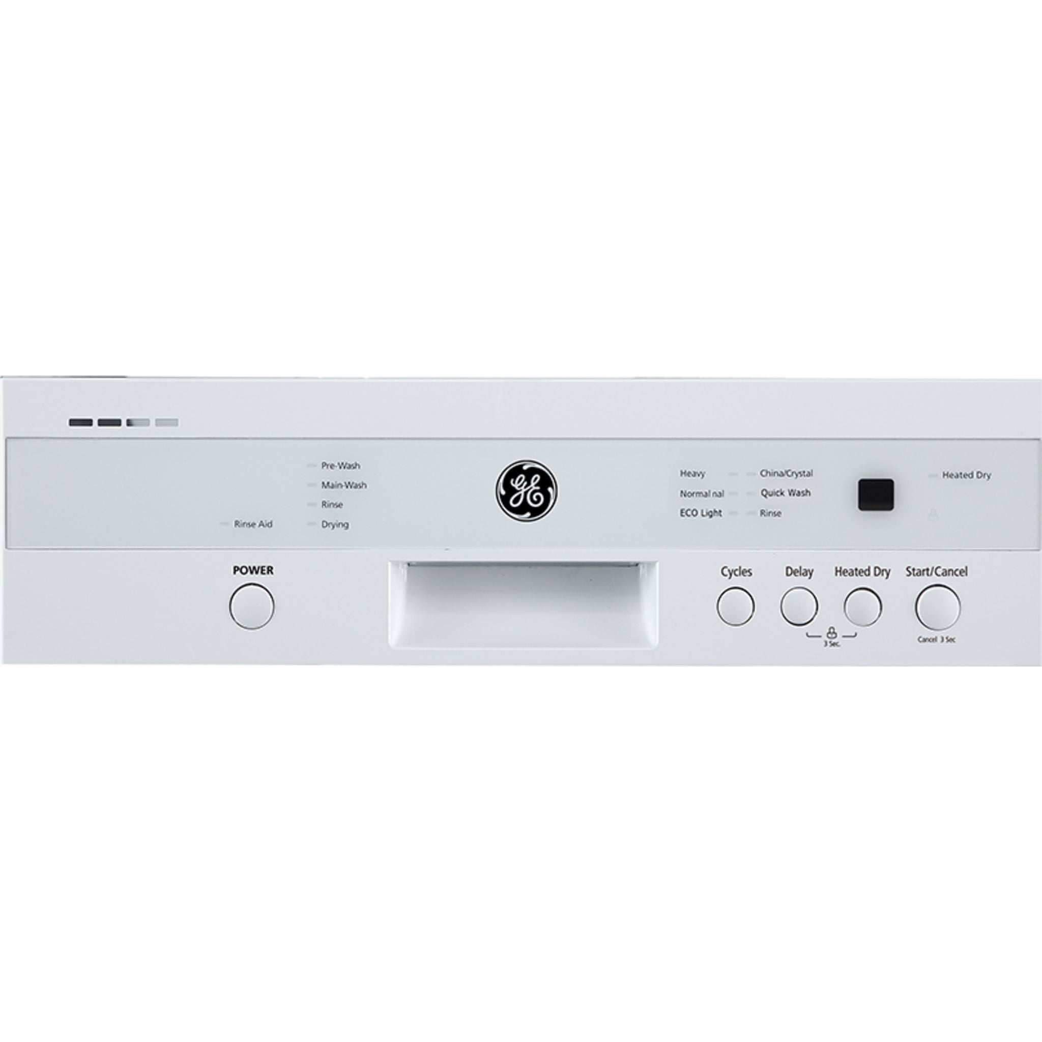 GE GBF180SGMWW 18-Inch Built-In Dishwasher with Front Control, Stainless Steel Tall Tub - White | Perfect for Small Kitchens & Apartments
