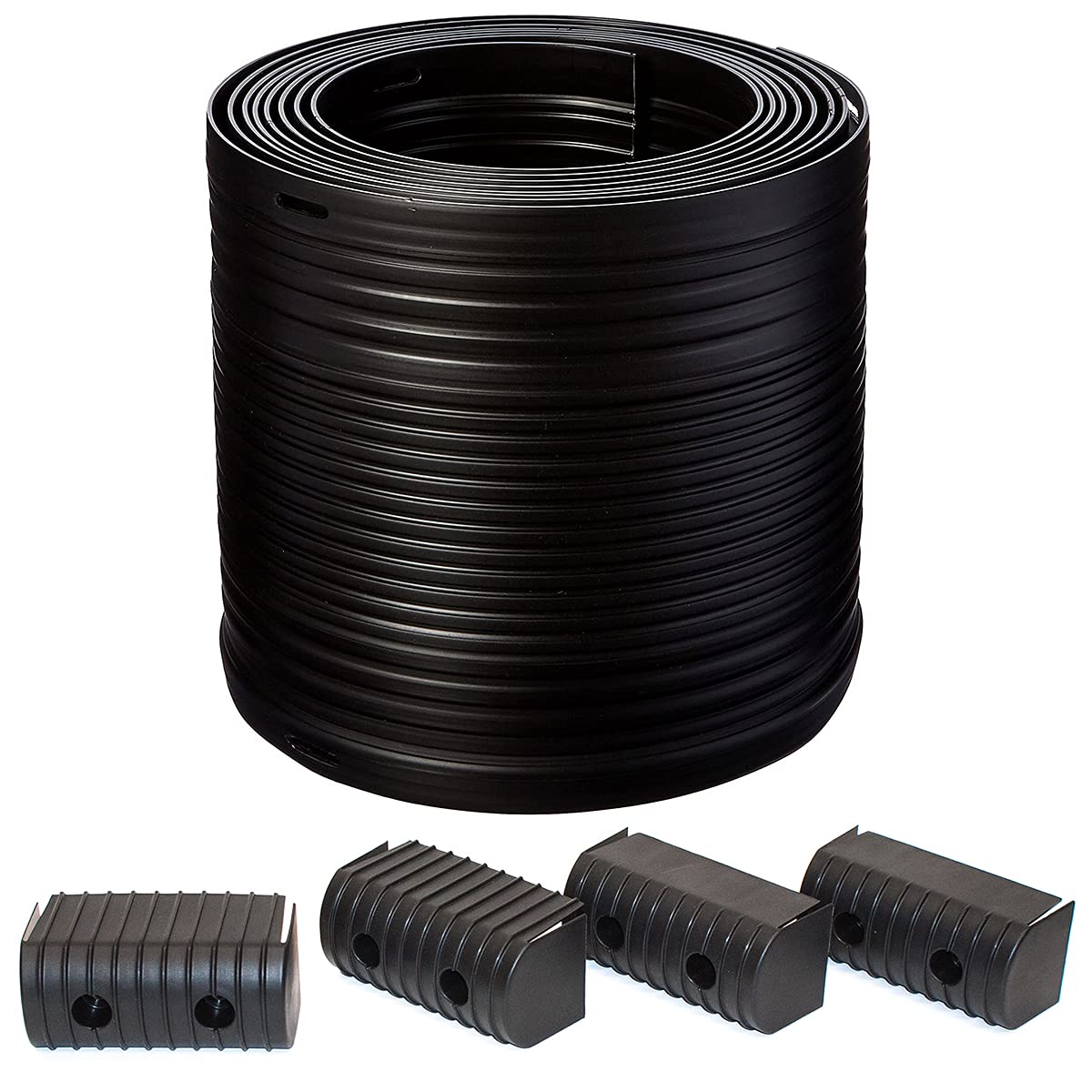 Caliber Bunk Wrap Kit 23054-BK - 24-Foot Roll of 2x4-Inch Black Bunk Wrap with End Caps for Truck Bed Protection & Cargo Security - Perfect for Hauling, Moving & Transporting Goods