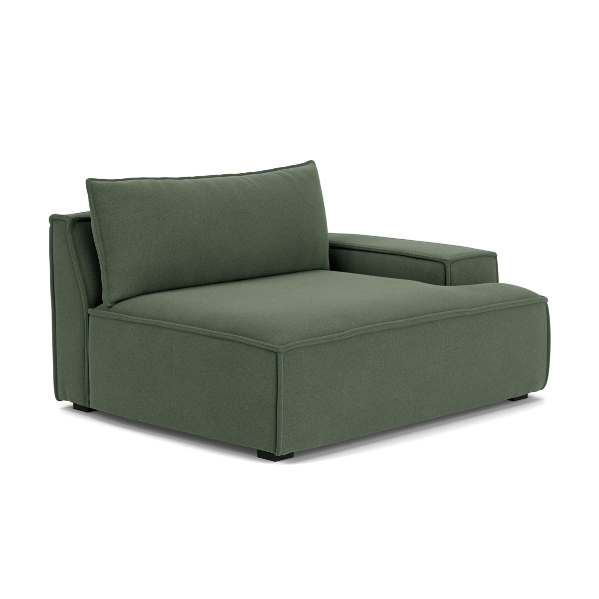 Daphne Fabric 1-Seater Right Arm Modular Sofa - Compact Modern Living Room Furniture for Small Spaces & Apartments