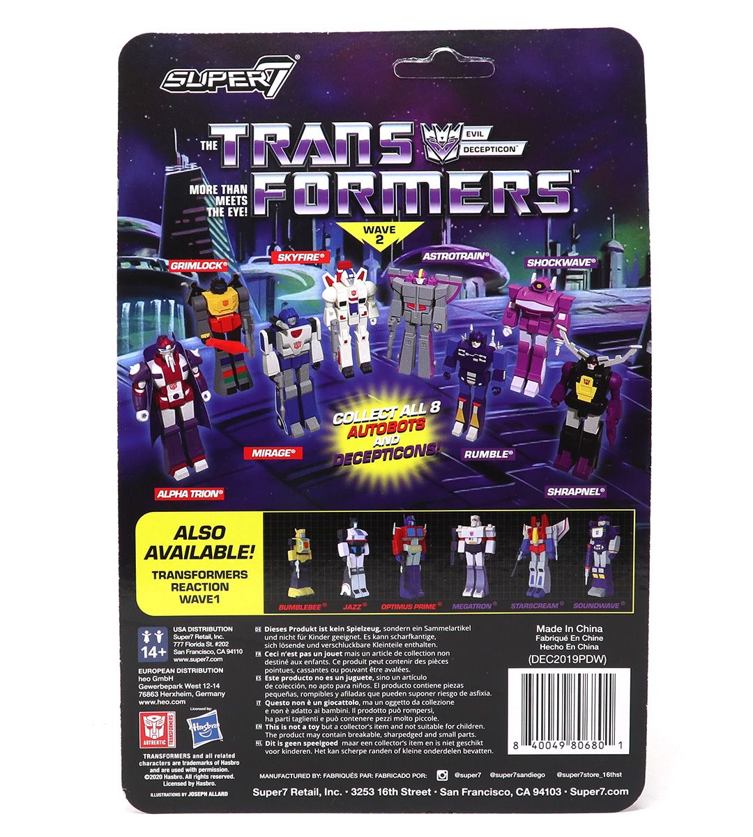 Astrotrain Transformers Wave 2 ReAction Figure - Collectible Action Figure for Transformers Fans & Toy Collectors - Perfect for Display, Gifts, and Play Scenes