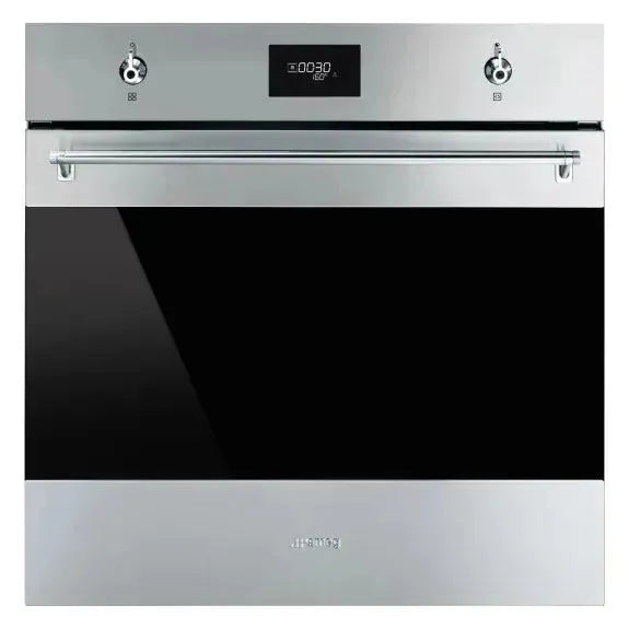 Smeg 60cm Classic Pyrolytic Oven - Stainless Steel Built-in Electric Oven with Self-Cleaning Function | Perfect for Baking, Roasting & Family Cooking
