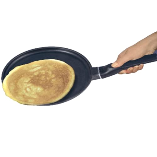 Starfrit 10 Inch (26cm) Non-Stick Multi-Purpose Frying Pan - Durable Aluminum Cookware - Oven Safe & PFOA Free - Easy Clean Black Tawa Griddle - Perfect for Pancakes, Eggs, Stir Fry & More