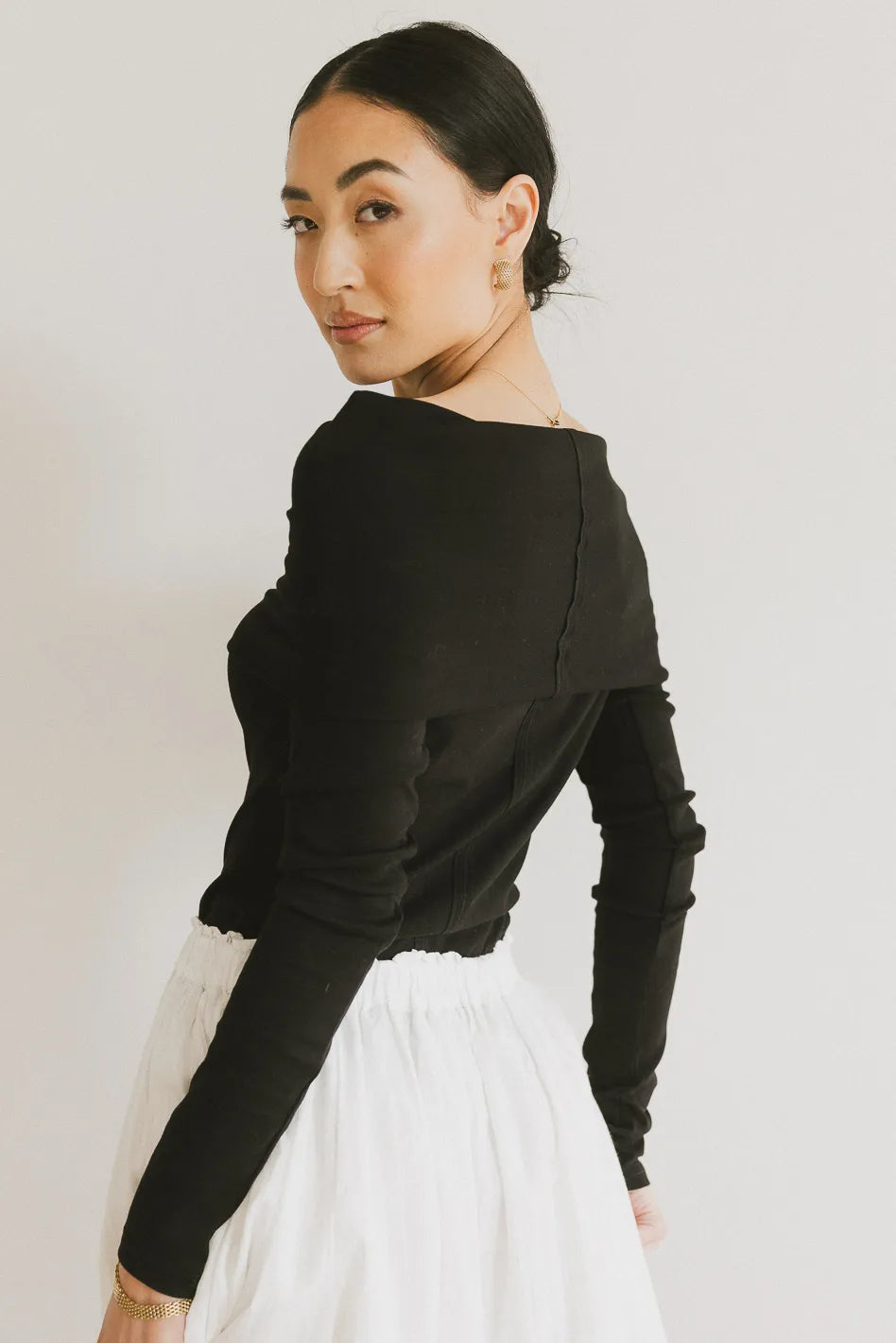Jessica Bardot Black Women's Tops - Elegant & Stylish Blouse for Casual Wear, Office, and Night Out