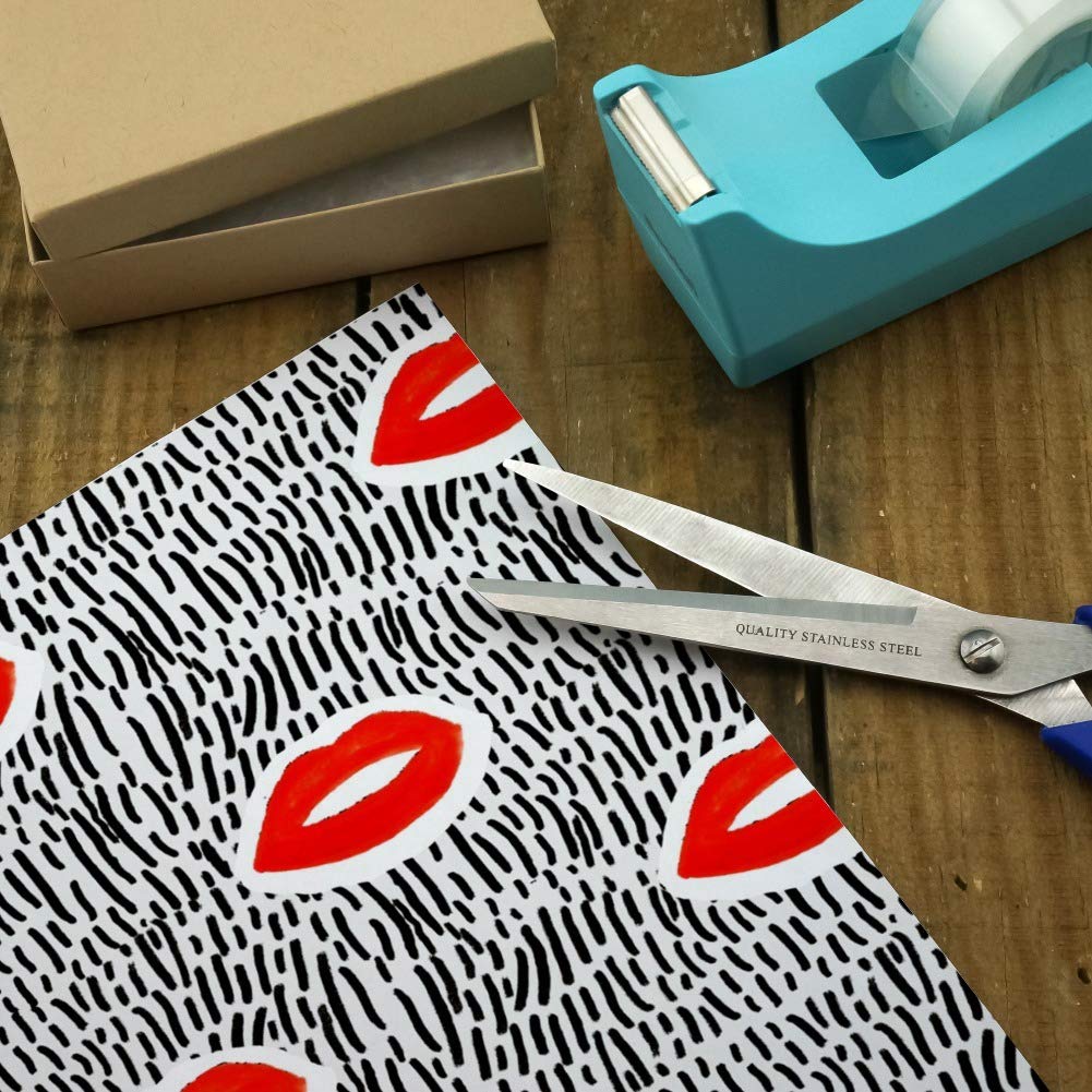 GRAPHICS & MORE Bold Lips Gift Wrap Wrapping Paper Rolls - Premium Quality Wrapping Paper for Birthdays, Weddings & Holidays - Perfect for Gift Wrapping, Party Decorations & Craft Projects