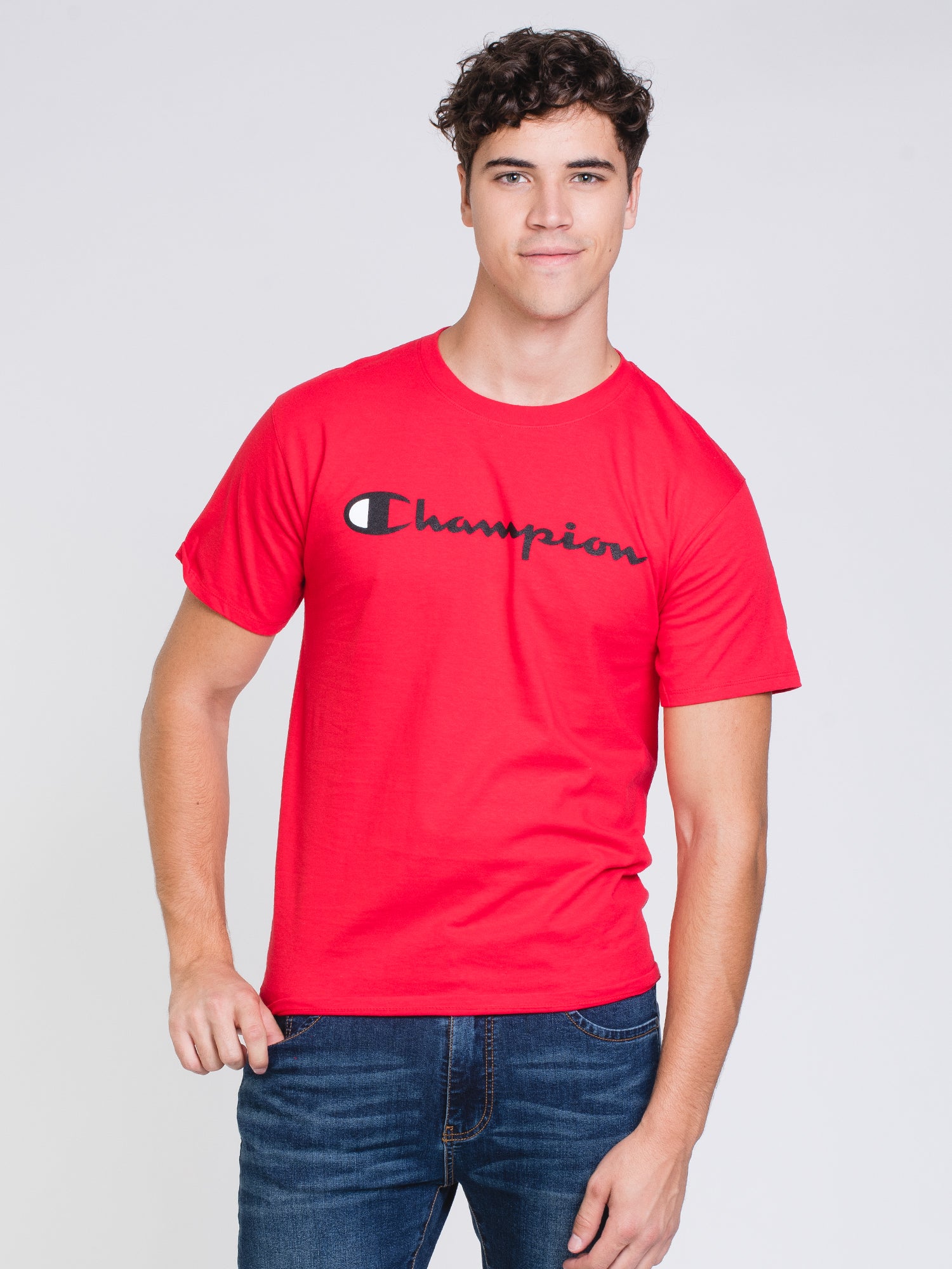 Champion Graphic Short Sleeve T-Shirt for Men & Women | 100% Cotton Casual Tee | Clearance Sale | Perfect for Gym, Streetwear & Everyday Outfits