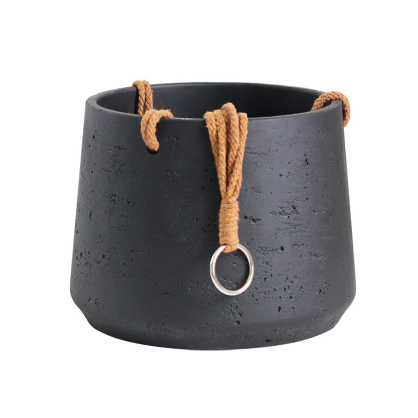 Modern Hanging Planters with Rope - Indoor/Outdoor Plant Pots for Succulents, Cactus & Herbs - Medium Size Hanging Basket for Home, Garden, Balcony & Patio Decor