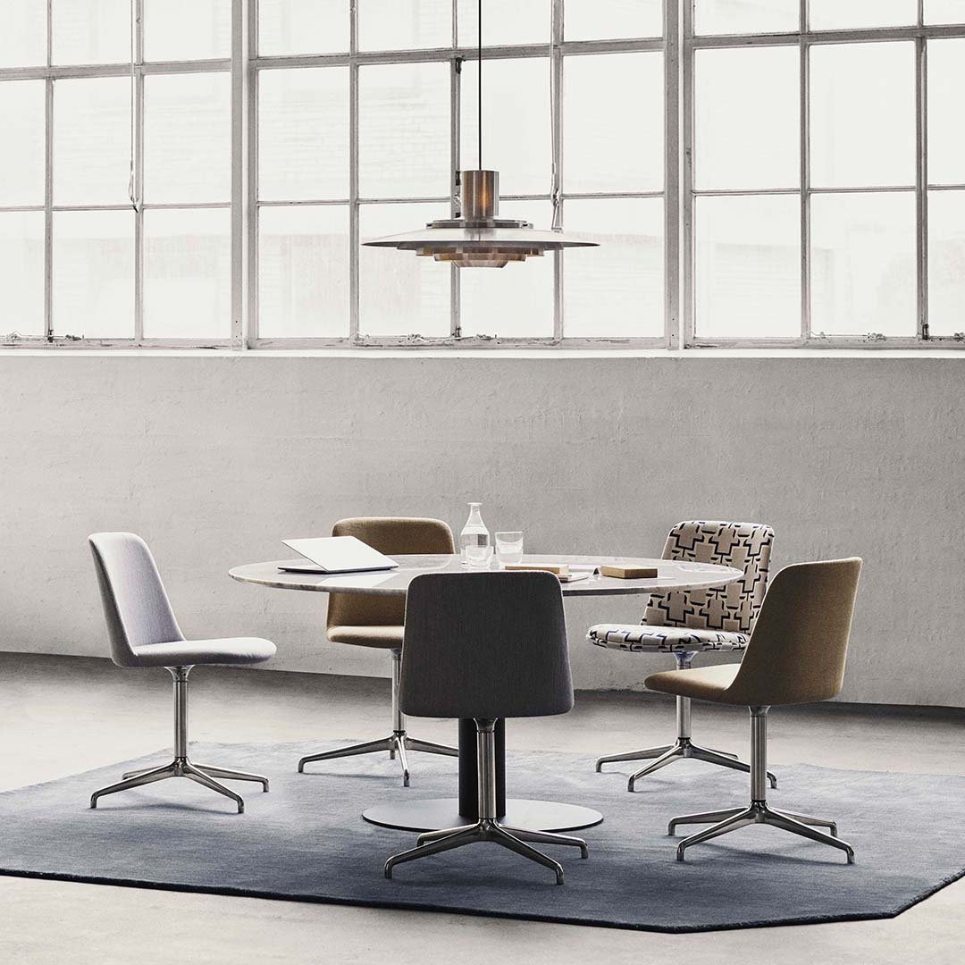 SK20 Adjustable Height Dining Table with Center Base - Perfect for Small Spaces, Apartments, and Modern Home Decor