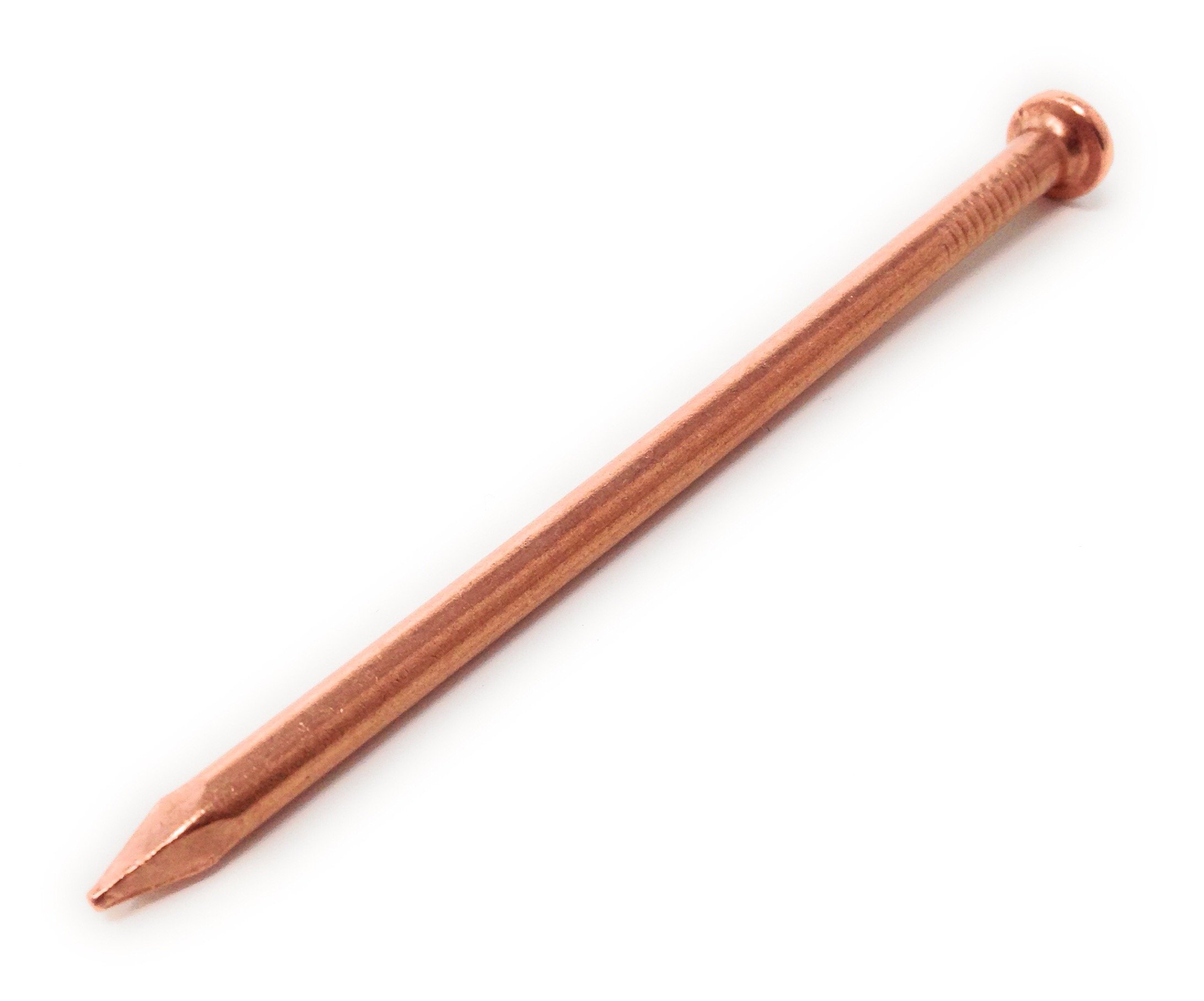 4 Inch Solid Copper Nails - Pack of 10 Heavy Duty Copper Spikes for Woodworking, Roofing & DIY Projects